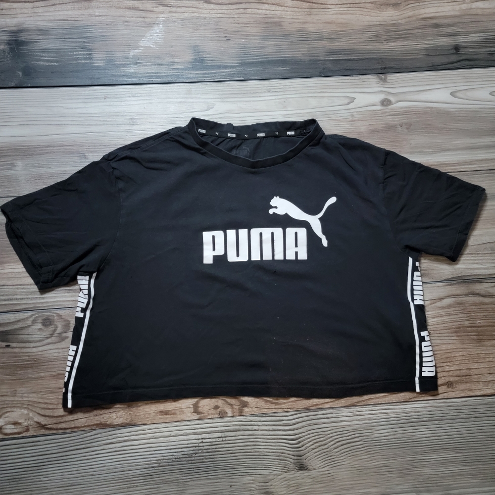 Puma black cropped tshirt